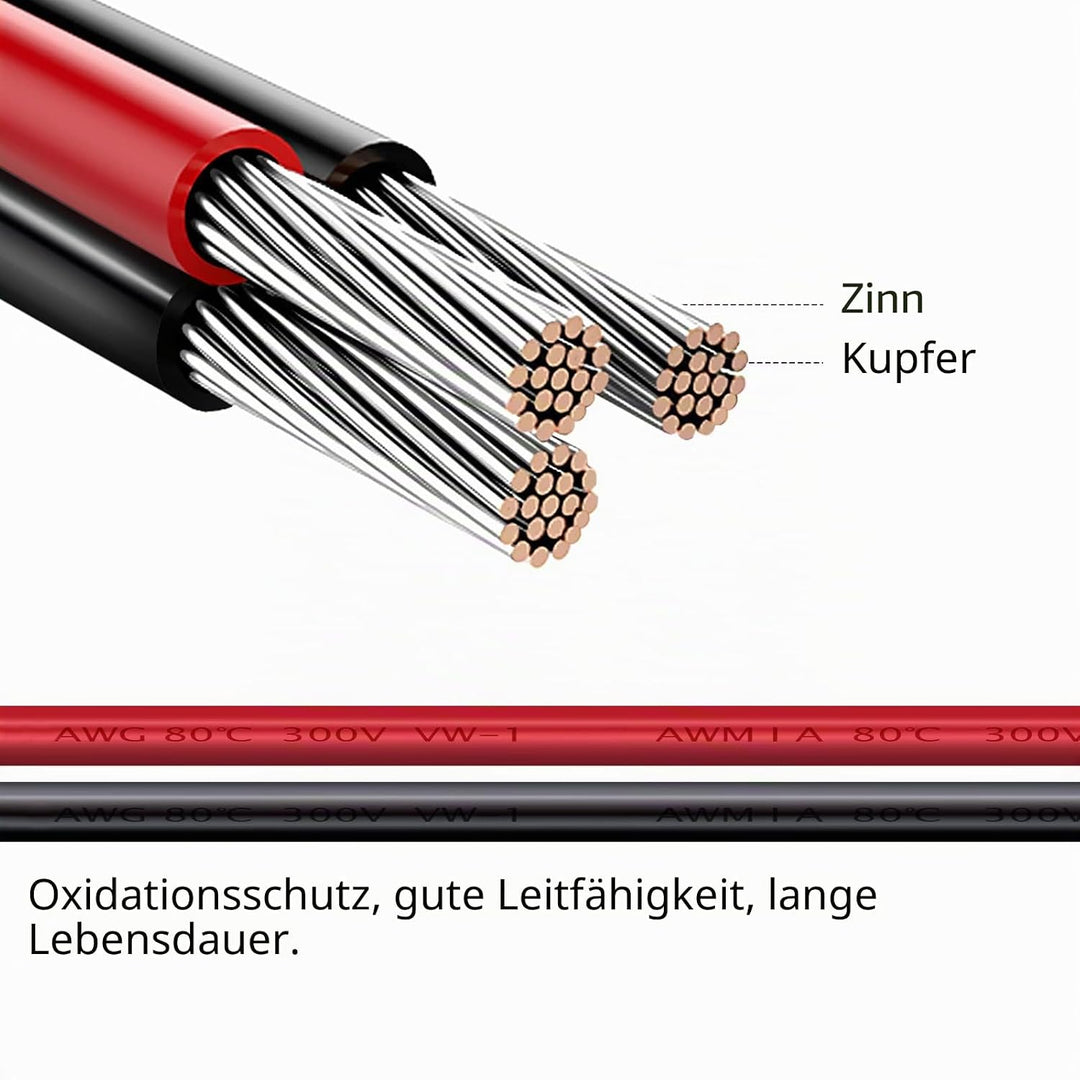 ZkeeShop Solarladekabel Solarstecker auf XT60i Adapter Stecker Anschluss Solarpanel 12AWG XT60i-F Ka