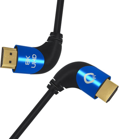 Oehlbach Shape Magic 90 UHD - 8K Ultra High Speed 2.1 HDMI-Kabel - Zertifiziert 48 Gbps (90 Grad Win