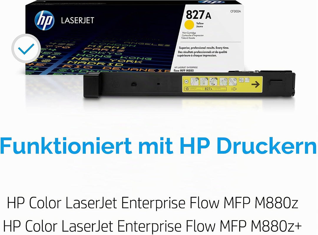 HP 827A (CF302A) Gelb Original Toner für HP Color Laserjet Enterprise Flow M880, Gelb