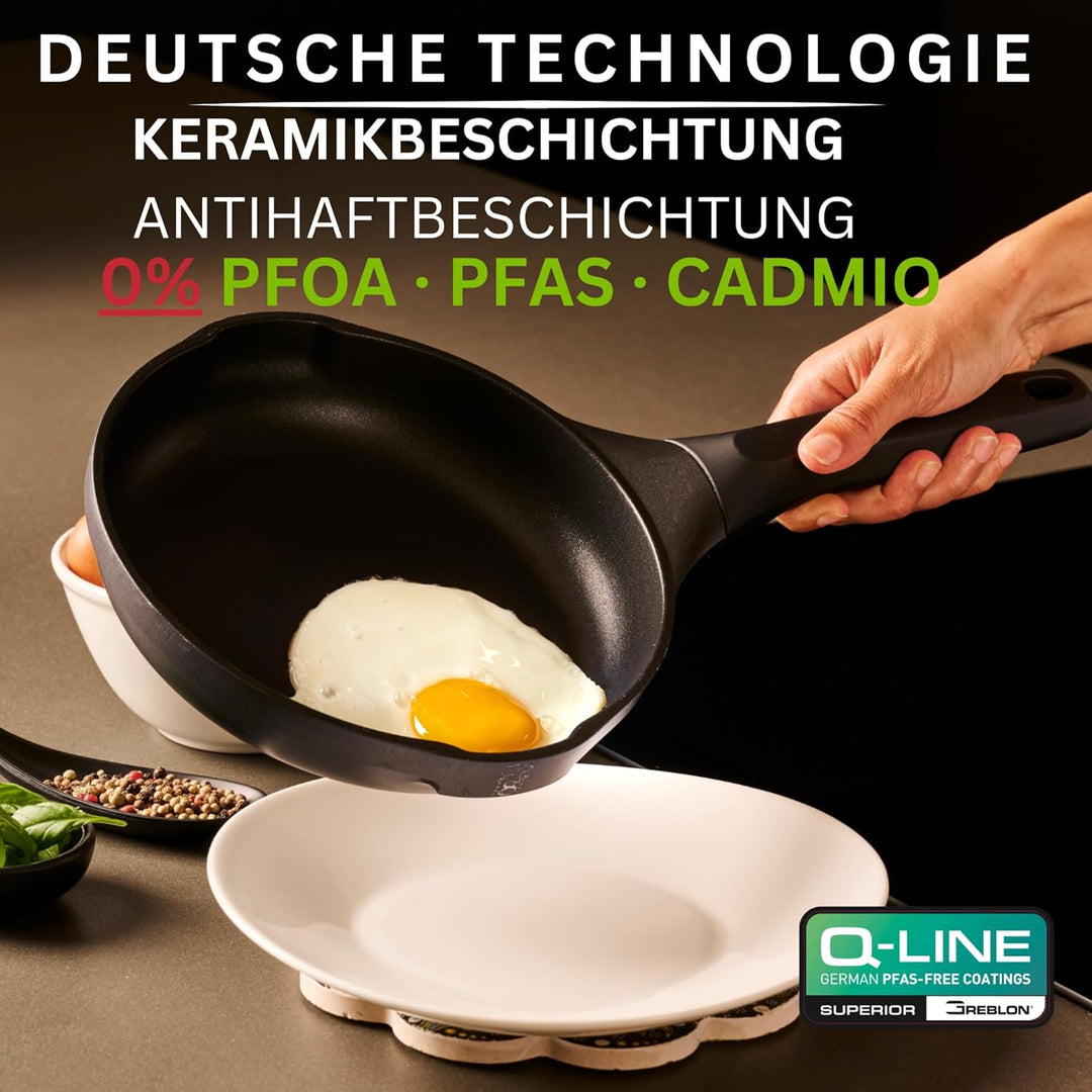 Bratpfanne 20 cm Induktionsgeeignet,Spülmaschinengeeignet, einfache Reinigung, entwickelt mit deutsc