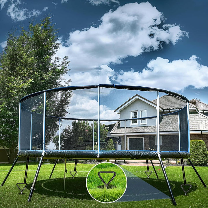 Bodenanker Trampolin 4 Pack | Heavy Duty Erdanker zum Einschrauben für Trampoline Withstand High Win