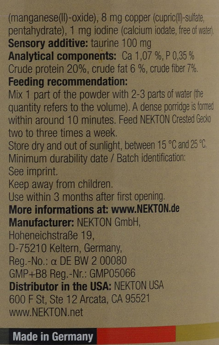 Nekton Crested Gecko, 1er Pack (1 x 0.250 kilograms), m Banane 250 g (1er Pack), Banane 250 g (1er P