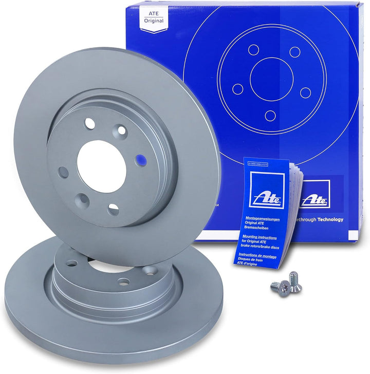 ATE Bremsenset Vorderachse inkl. Bremsscheiben vorne Ø 259 mm und Bremsbeläge vorne + Warnkontakt Ko