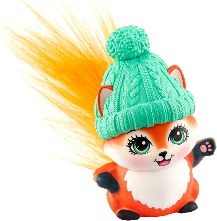 Enchantimals GJX31 - Schlittenfreunde Set mit Felicity Fox Puppe (15,24 cm), Tierfigur Flick, Schlit