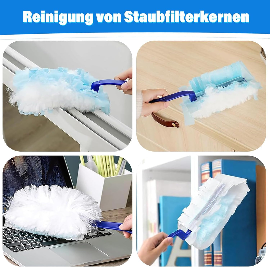 42 Stück Staubmagnet für Swiffer Staubmagnet nachfüllpack mit 1 Griff,Tierhaare für swiffer staubwed