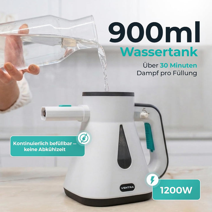 VENTRA® 2-in-1 Dampfreiniger - Handdampfreiniger &amp; Dampfmopp - 900ml VS2, VS2