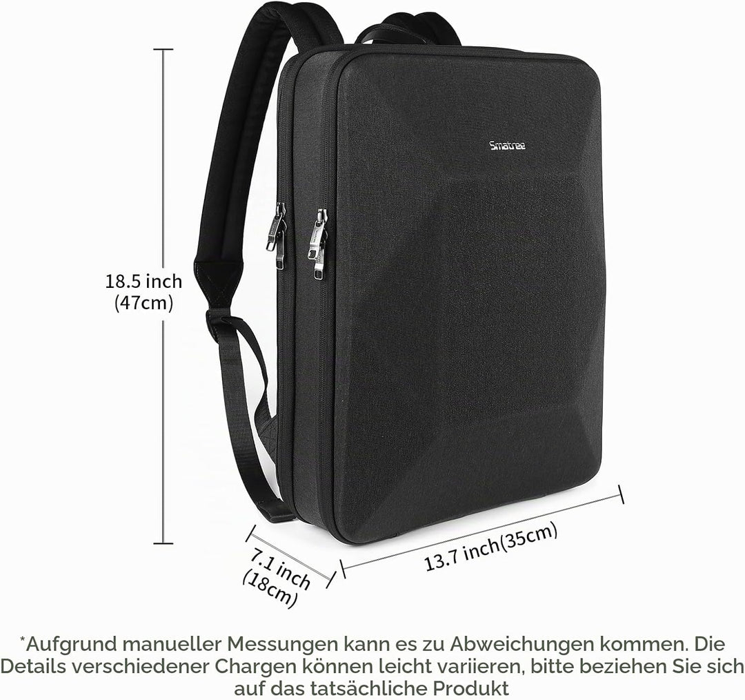 Smatree Laptop Hartschalen Rucksack für Männer, Kompatibilität mit 17,3 Zoll MSI GF76/Acer Nitro 5/A