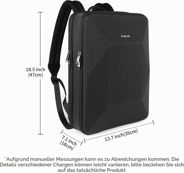 Smatree Laptop Hartschalen Rucksack für Männer, Kompatibilität mit 17,3 Zoll MSI GF76/Acer Nitro 5/A