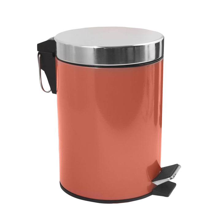 MSV - Kosmetikeimer fürs Bad - Edelstahl mit herausnehmbarem Inneneimer - Stylischer Treteimer - Kom