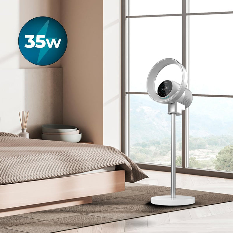 Cecotec Ventilator und Luftreiniger, TotalPure 2in1 MoonStyle. 35 W, Bladeless-Technologie, WIFI-Ste