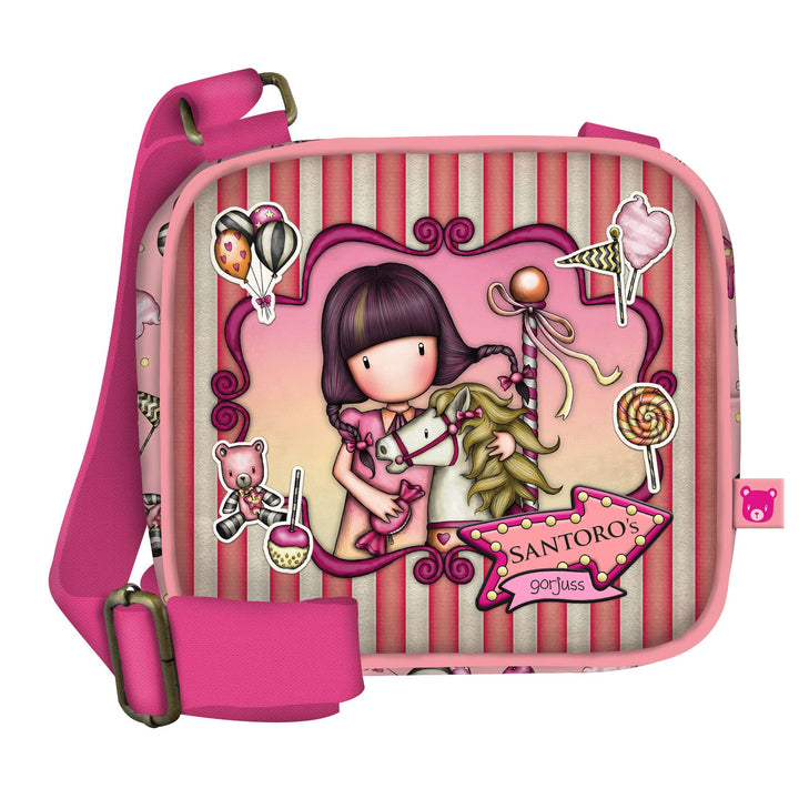 Santoro 1039GJ09 Gorjuss Fairground Mini-Umhängetasche Karussell, 16,5 x 15 x 6,5 cm, Rose