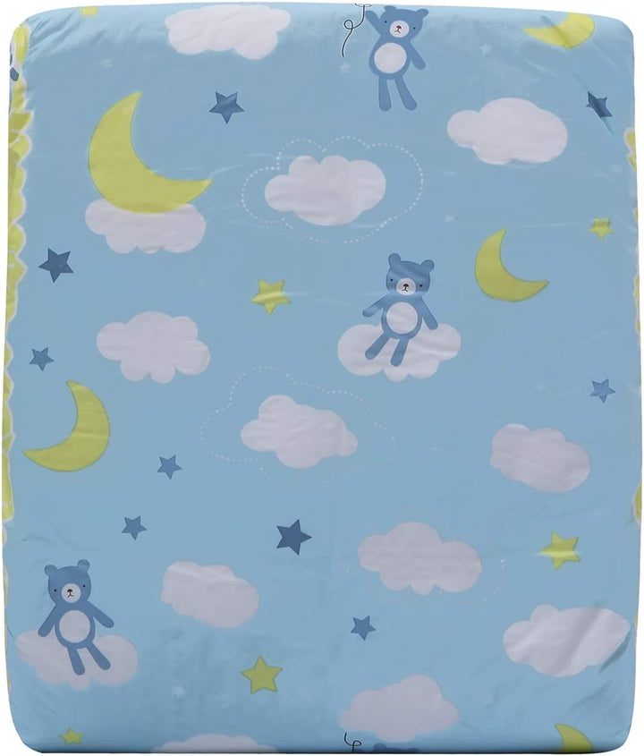 LittleForBig 5500-5800 ml Erwachsenen Gedruckten Windeln 10 Stück - Kleine Träume (M) Blau M, Blau M