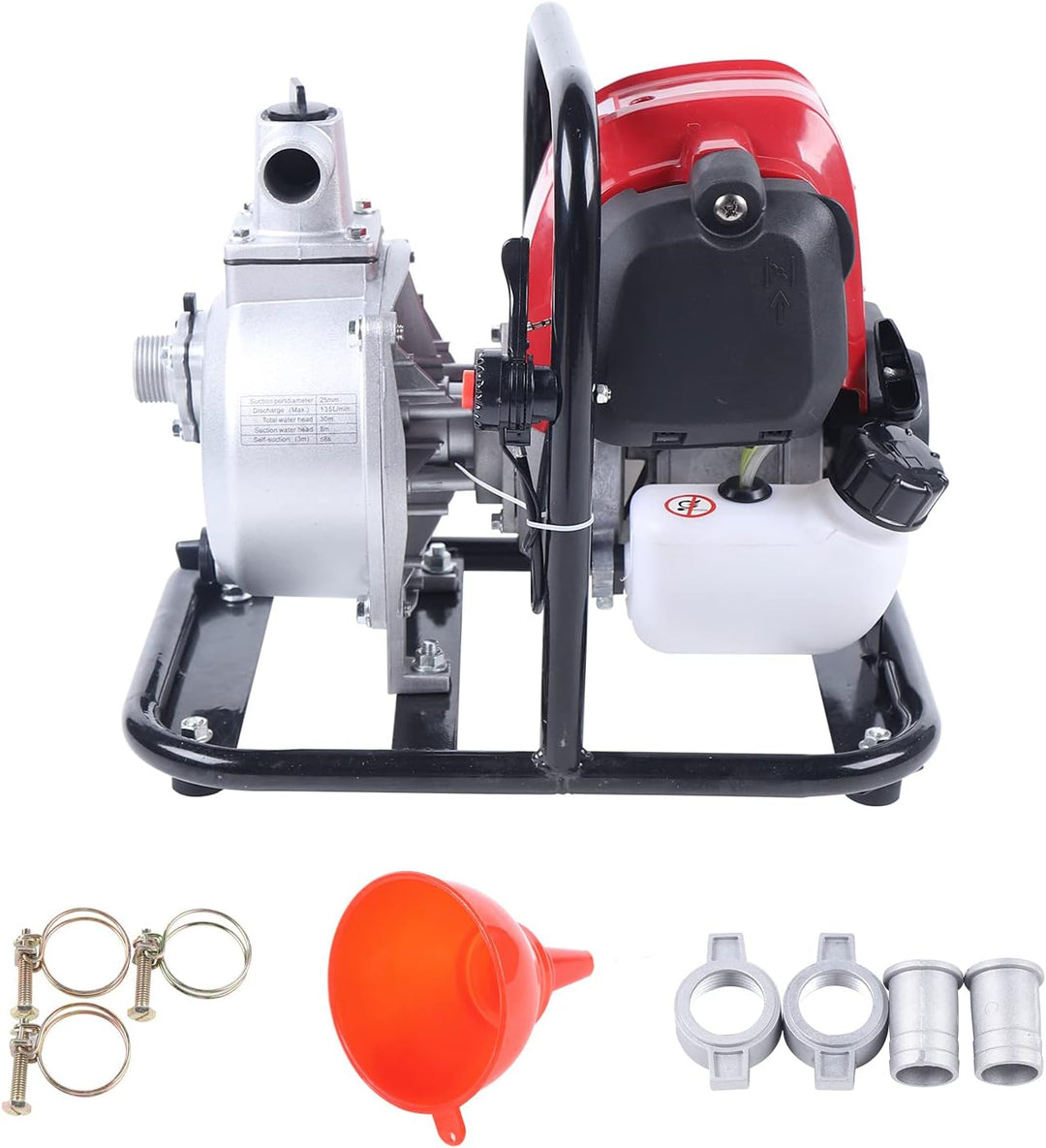 Benzin Wasserpumpe Benzin Wasserförderpumpe Gartenpumpe Motorpumpe Benzin Teichpumpe mit 4 Takt Moto
