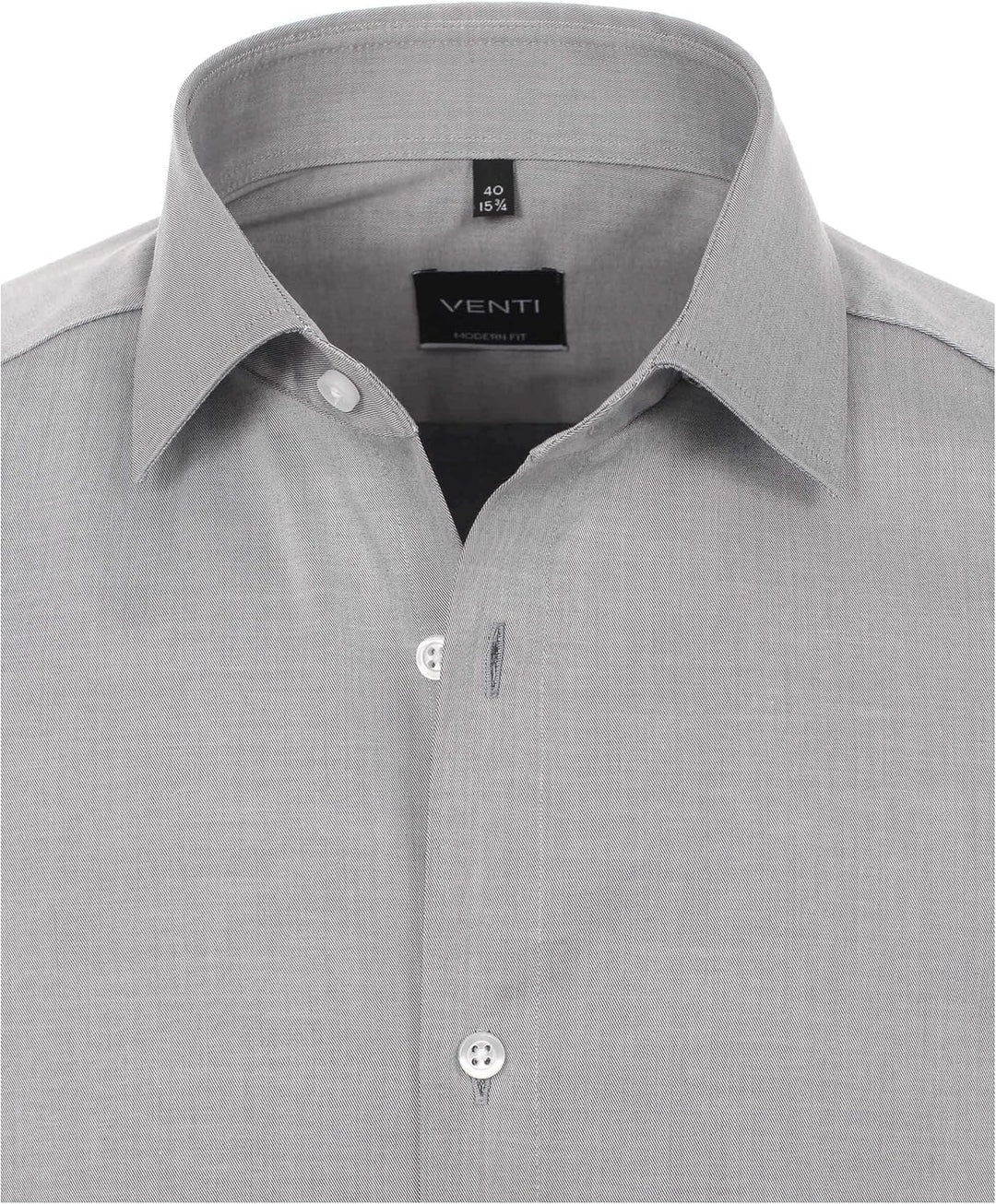 Venti Herren Twill Hemd uninah 001880 Modern Fit, Hellgrau