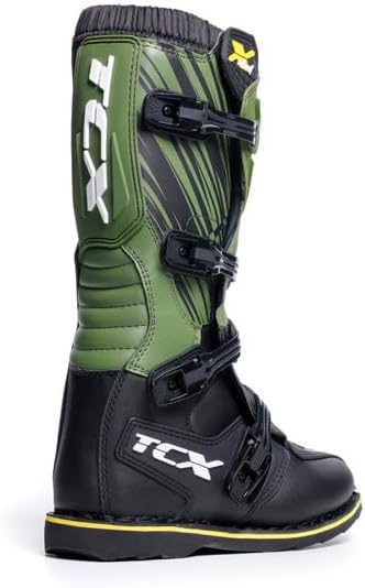 TCX Herren X-Blast Motorradstiefel 39 EU Scharwz Grün Gelb, 39 EU Scharwz Grün Gelb