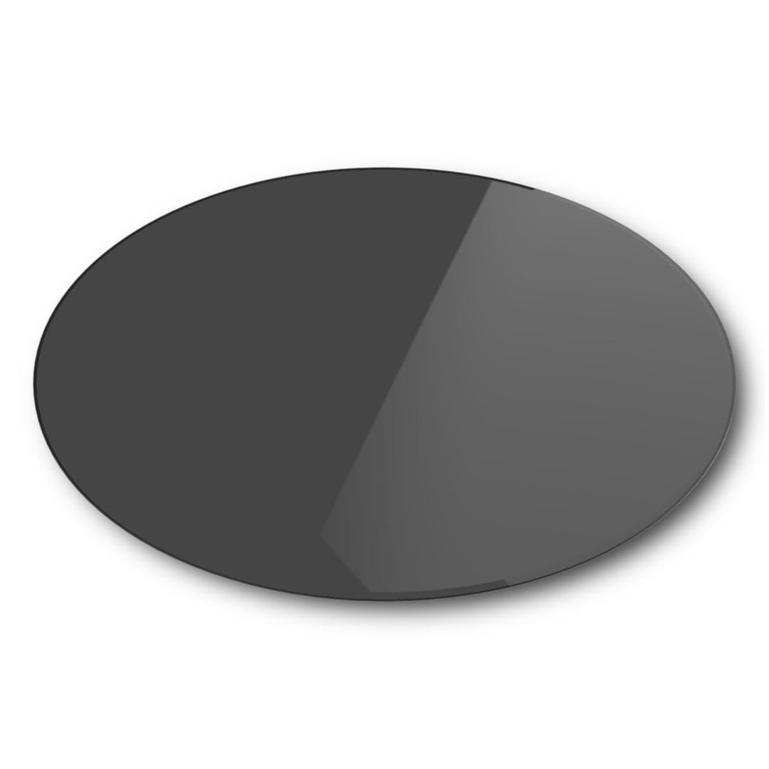 Euro Tische Glasplatte für Kaminofen oval 100 x 60 cm Schwarz - Glasscheibe mit 6mm ESG Sicherheitsg