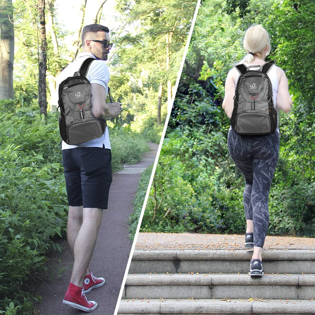 WATERFLY Ultraleicht Faltbar Klein Rucksack: 20L Leicht Packable Wanderrucksack Tagesrucksack Trekki