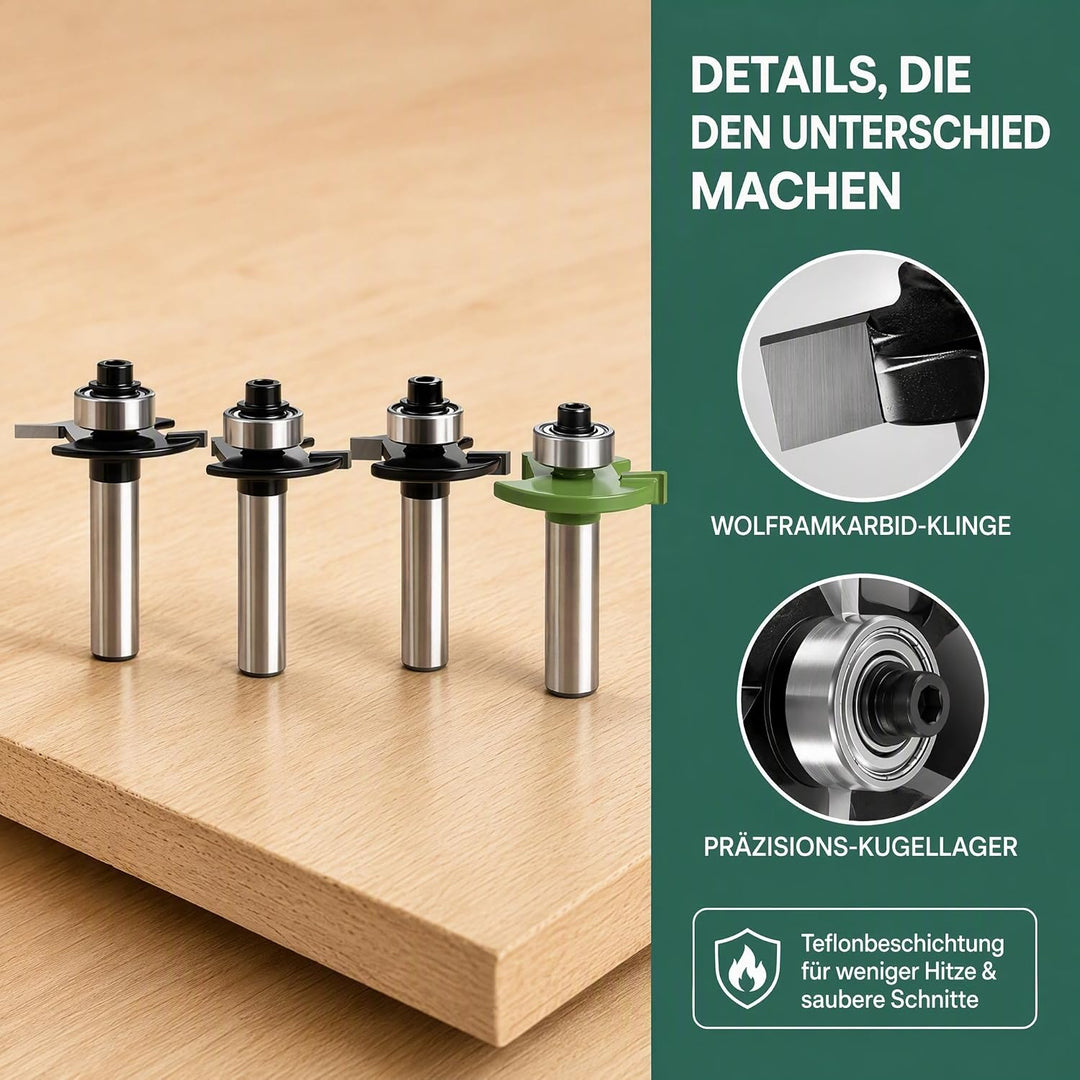 FräSer FüR OberfräSe ScheibennutfräSer FräSer FüR OberfräSe 8mm Schaft 4 StüCk 2 Mm,3 Mm,4 Mm,5 Mm M