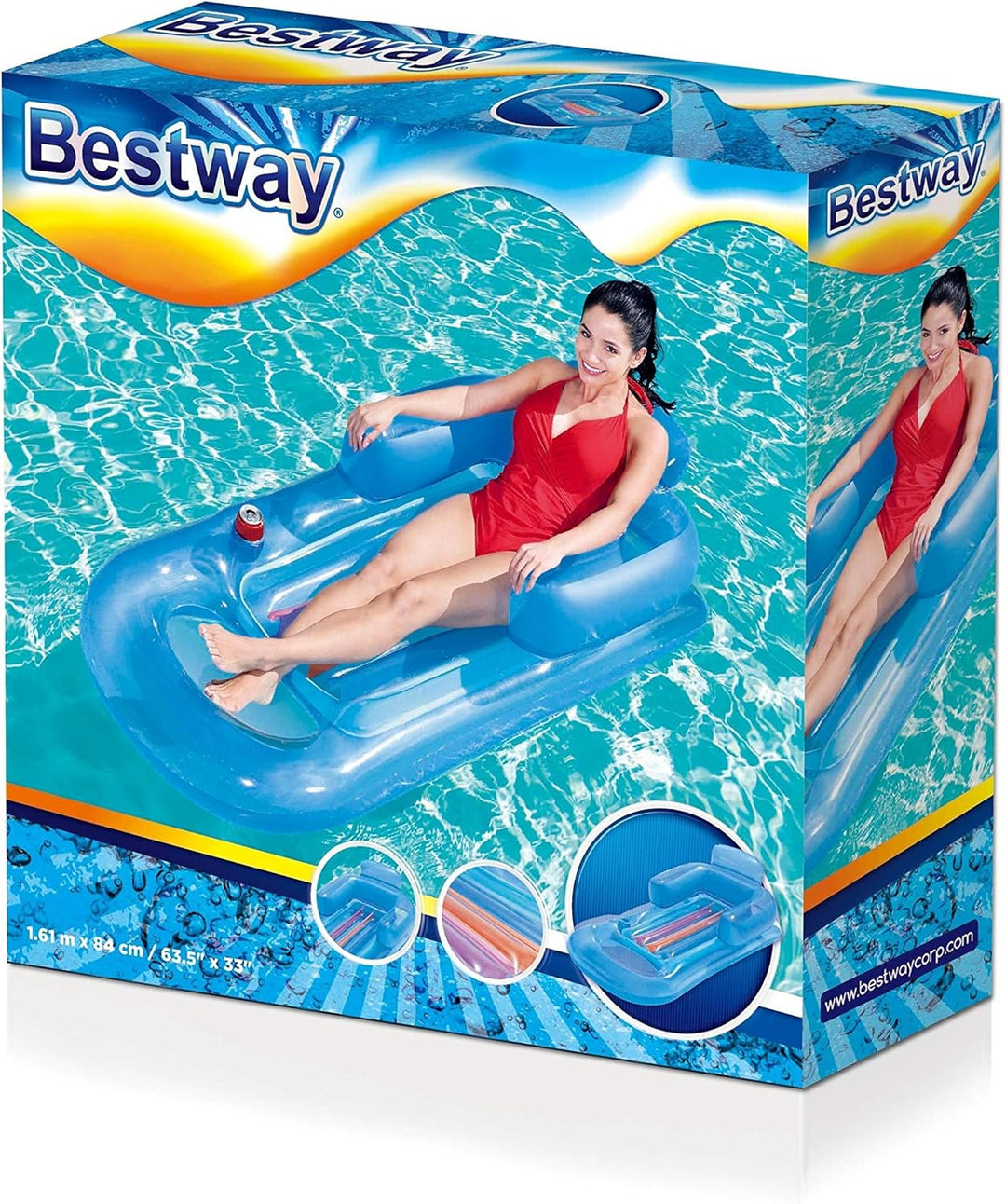 Bestway Luftmatratze, Designer Fashion Lounge, 161 x 84 cm, sortiert & Intex 56263NP Sprinkle Donut