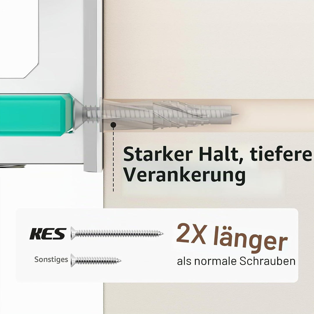KES Glasregal Eckregal Badregal Glas Duschablage zum Hängen 8mm Badezimmer Wandregal Dusche Glas Abl