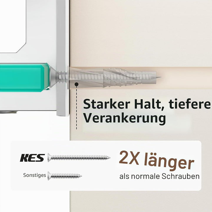 KES Glasregal Eckregal Badregal Glas Duschablage zum Hängen 8mm Badezimmer Wandregal Dusche Glas Abl