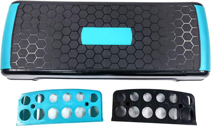 Rebecca Mobili Stepbank, Steppbrett Aerobic 3 Höhen, Schwarz, Training Work out, Muskel Fitnessstudi