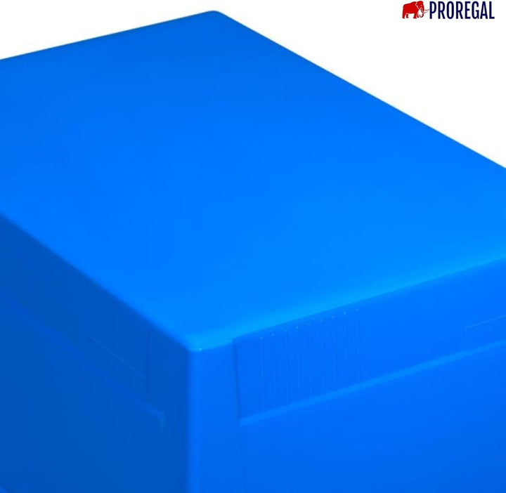 PROREGAL Conical Mehrweg-Stapelbehälter mit Krokodildeckel Blau | HxBxT 34,9x41x61cm | 58 Liter | La