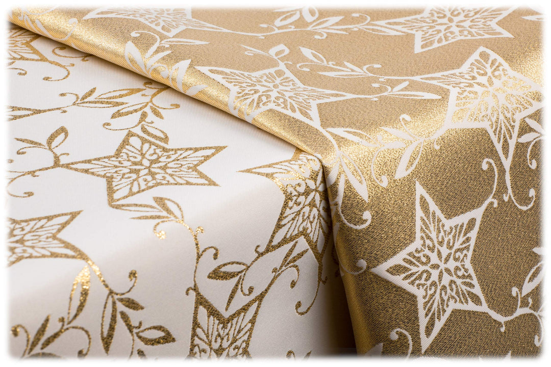 GOLDMAR Weihnachtstischdecke Fleckenresistente Schmutzabweisend Zweiseitig Tischdecke Weihnachten Ad
