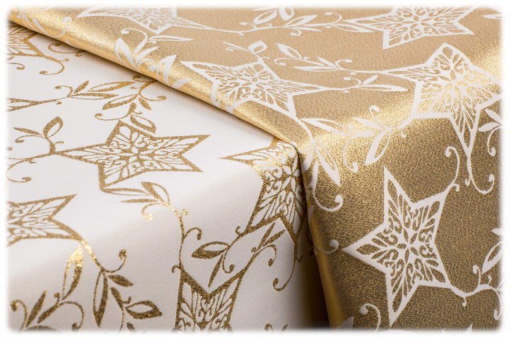 GOLDMAR Weihnachtstischdecke Fleckenresistente Schmutzabweisend Zweiseitig Tischdecke Weihnachten Ad