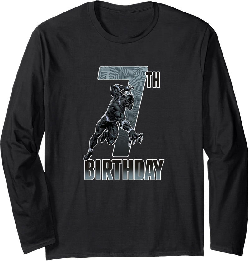 Marvel Black Panther Happy 7th Birthday Langarmshirt