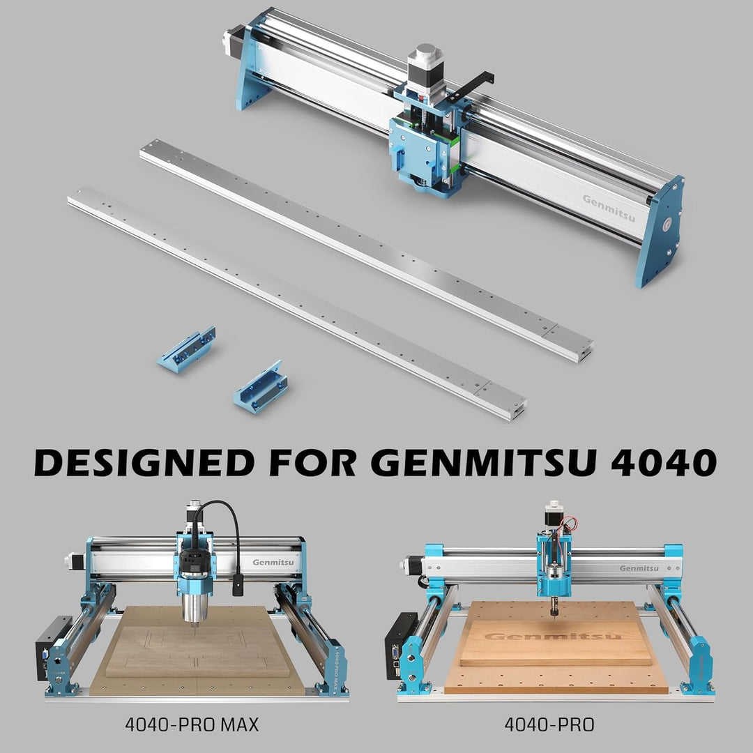 Genmitsu XZ-Achsen-Erweiterungskit für 4040-PRO/4040-PRO MAX CNC-Fräsmaschine, mit linearem Schienen