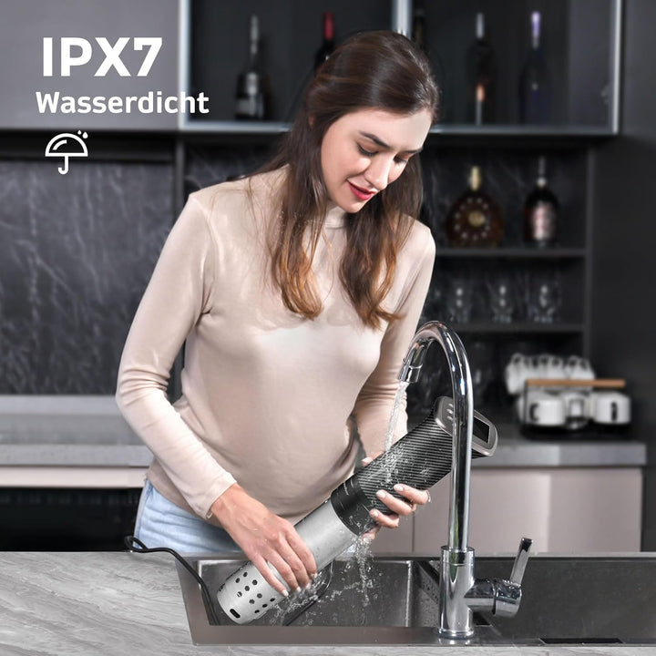 KitchenBoss Sous Vide Stick Garer：WiFi Präzisionskocher App-Steuerung Sous Vide Stab 1100W Zirkulati
