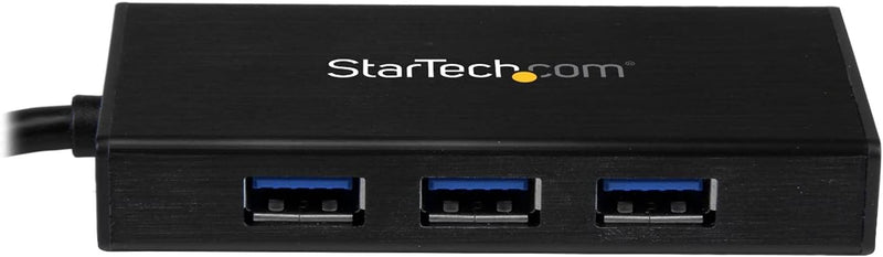 StarTech.com 3 Port USB 3.0 Hub mit Gigabit Ethernet Adapter aus Aluminium - Kompakter USB3 Hub mit