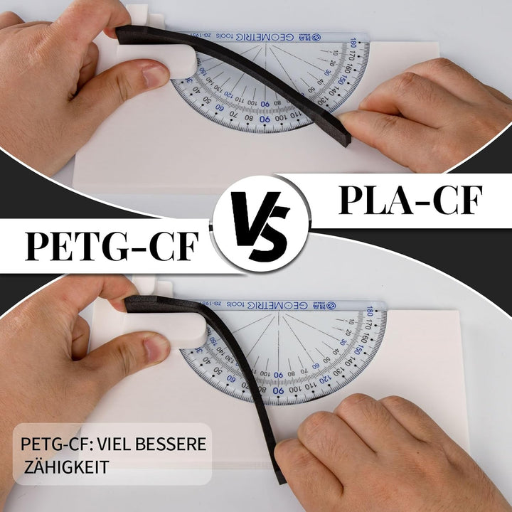 10 Rollen Carbon Fiber PETG Filament 1.75mm, TINMORRY PETG CF 3D Drucker Filament, 10 KG, Schwarz 10