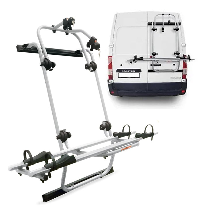 Heck-Fahrradträger für Van und Wohnmobil, kompakt mit Master von 2012 bis 2023 (Aluminium), ALUMINIU