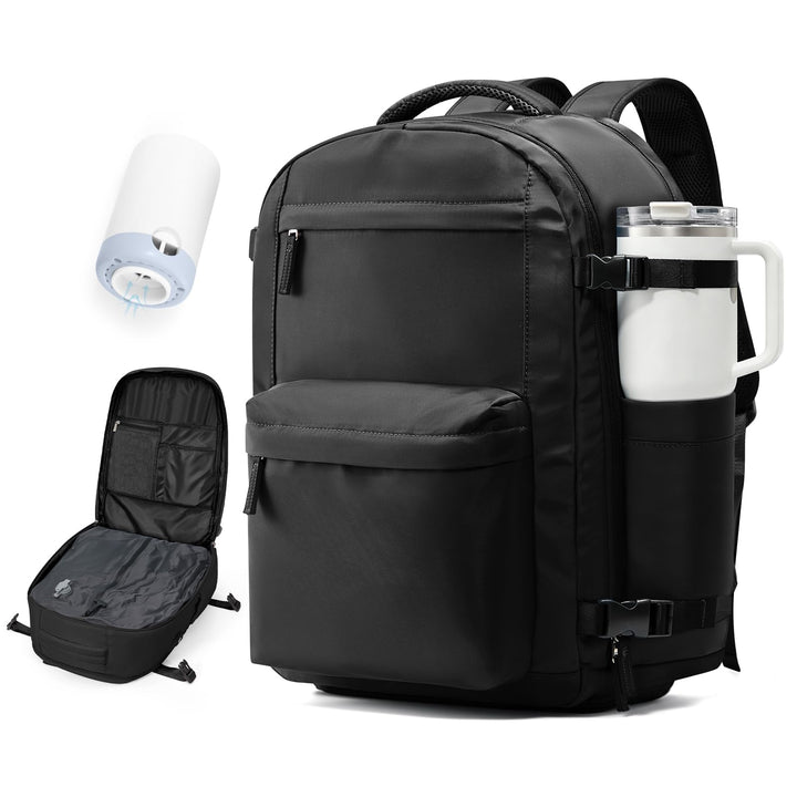 BOXSAM Vakuum Rucksack Handgepäck Flugzeug Tasche Airbag mit Vakuumsystem Reisen Tagesrucksack Ryana