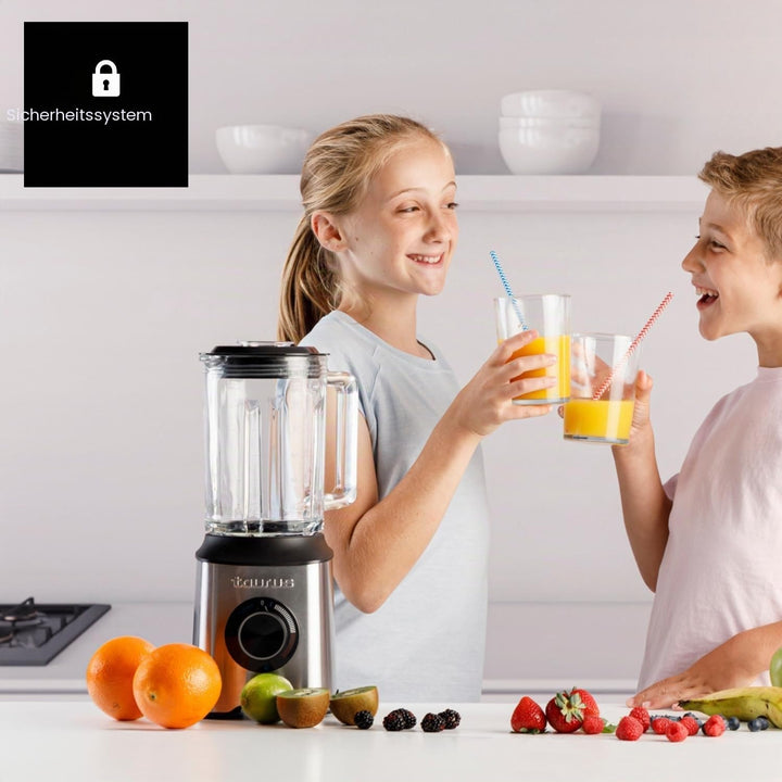 Taurus - Leistungsstarker Standmixer Prior 1800W | 20 Geschwindigkeiten | 4 Programme | Eiscrusher |