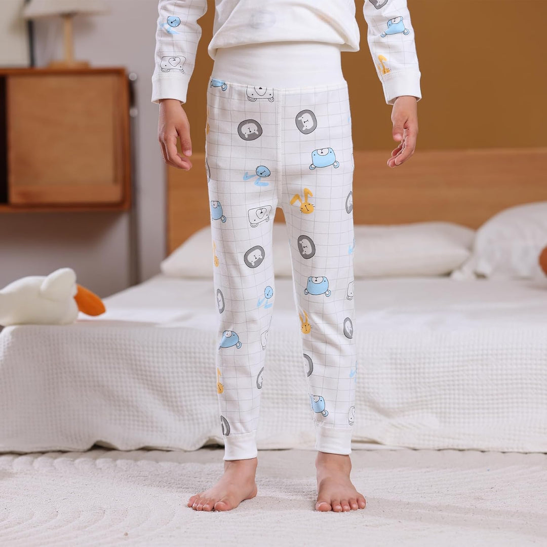 100% Baumwolle Baby Kinder Schlafanzüge Jungen Mädchen Pyjamas Set Langarm Nachtwäsche 6-12 Monate W