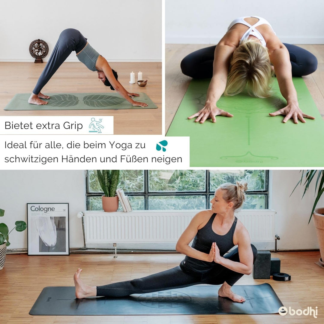 Bodhi Yogamatte Phoenix | Rutschfest &amp; Schadstofffrei | Matte aus Naturkautschuk mit PU-Beschichtung