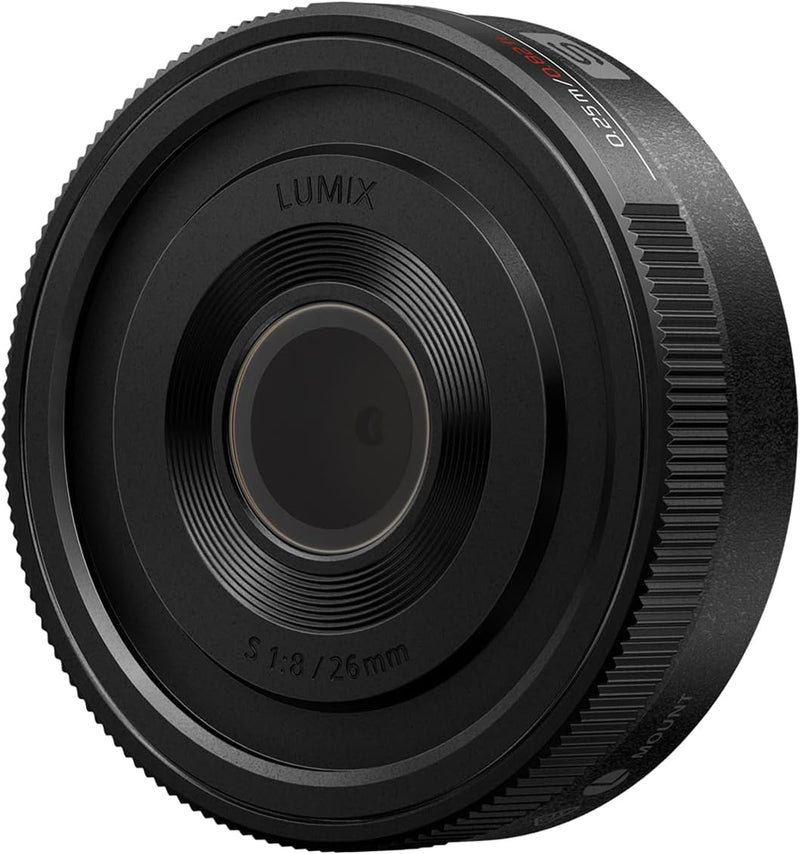 Panasonic Lumix S-R26E 26 mm F8 L-Mount-Objektiv, Vollformat-Weitwinkel-Kameraobjektiv, feste Brennw