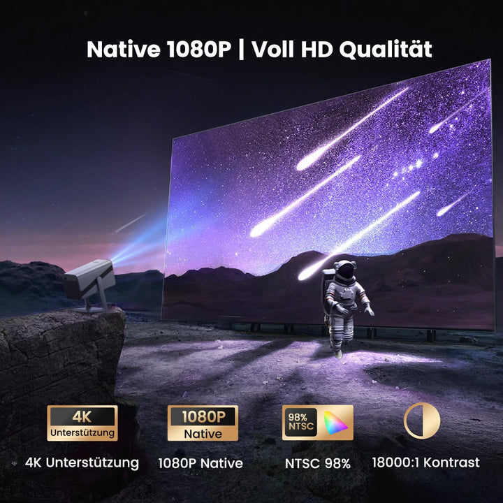 Mini Beamer 4K 600ANSI Smart Beamer 4K Full HD 1080P Auto Fokus Auto Vertikale Trapezkorrektur Proje