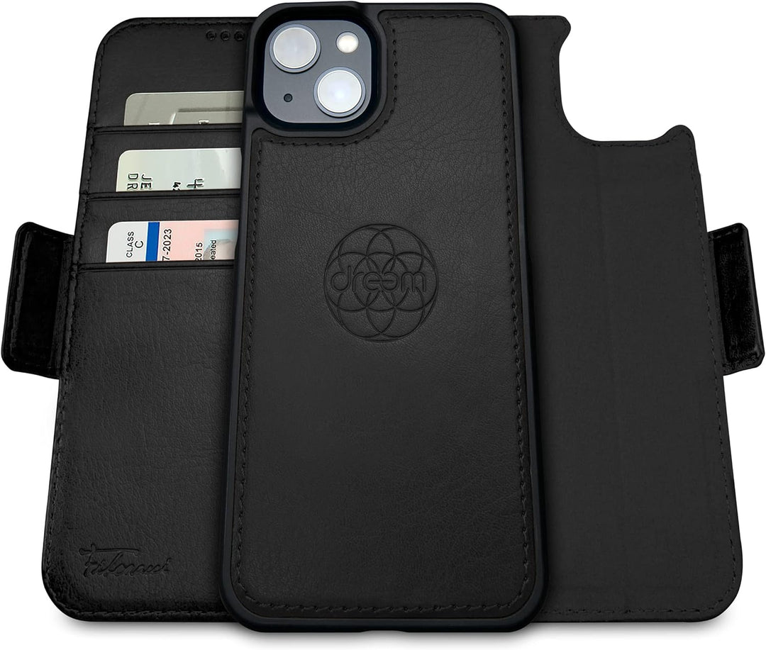 Dreem Fibonacci iPhone 14 Plus Brieftaschen-Etui / 2-in-1 stossfestes Etui und abnehmbares Folio aus