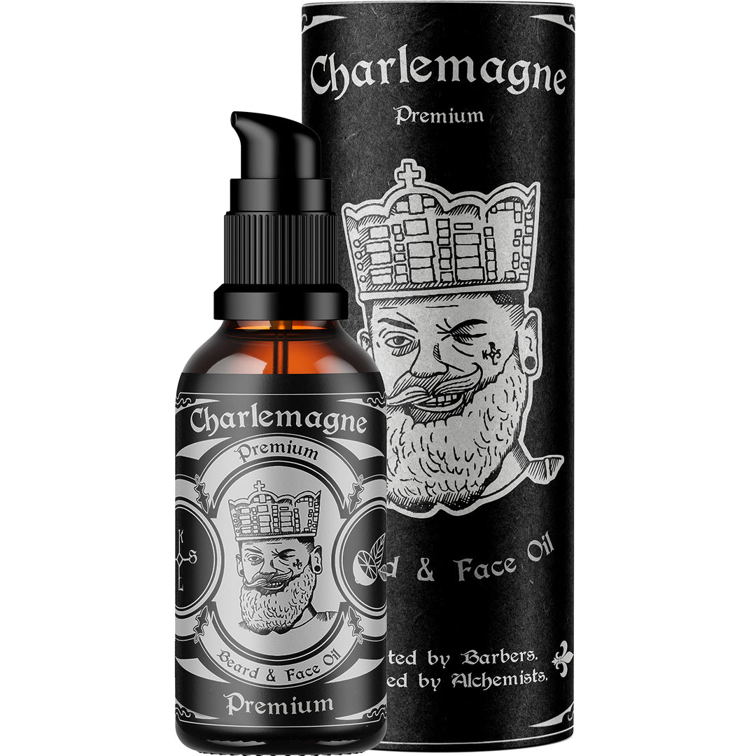 Charlemagne Bartöl - Vegan Bartöl Leather Duft - Bart Öl Made in Germany Bartöl Herren - natürliches