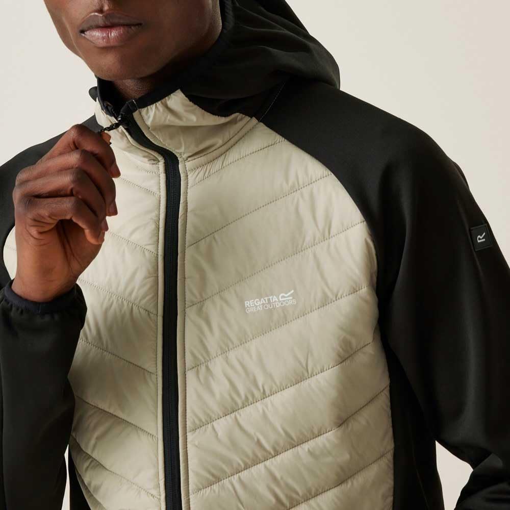 Regatta Herren Softshelljacke mit Kapuze, gepolstert, 1 Stück XL Abbeystone / Schwarz, XL Abbeystone