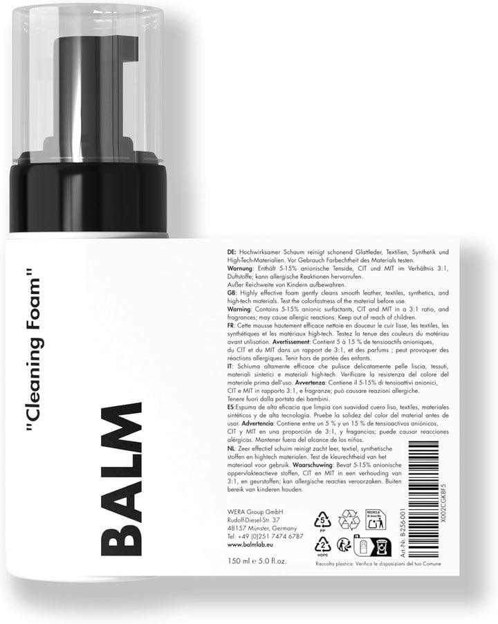 BALM Schuhputzsets – Premium Sneaker Reiniger & Schuhpflegeset für Leder, Textil, Suede, Nubuk etc –