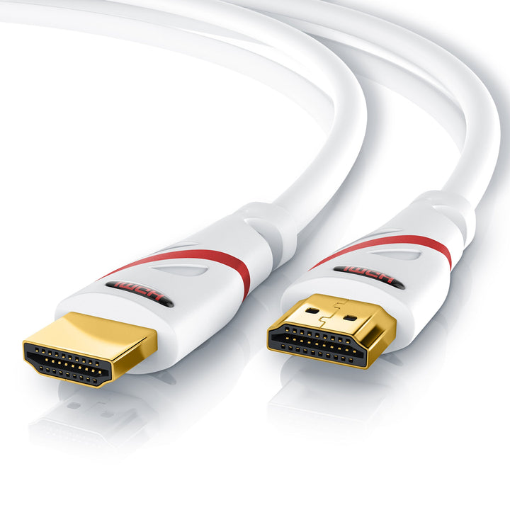 CSL - 15m HDMI Kabel 2.0b - High Speed mit Ethernet - Kabel dreifach geschirmt - Stecker und Kontakt