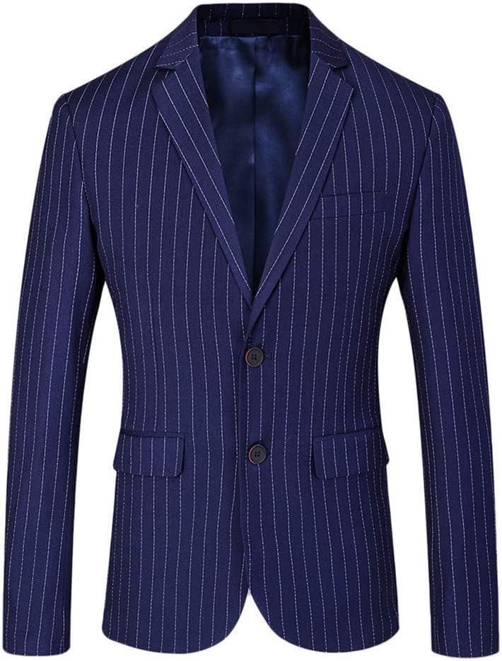 YOUTHUP Anzug Herren Slim Fit 3 Teilig Vertikale Streifen Anzüge Business Herrenanzug Sakko Weste Ho
