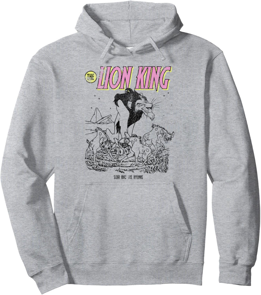 Disney Lion King Distressed Scar and Hyenas Pullover Hoodie