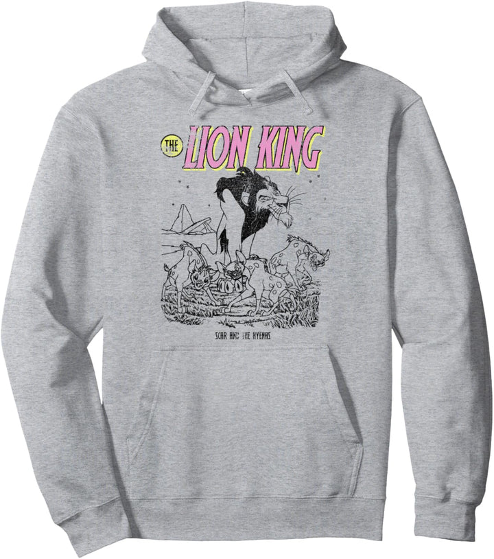 Disney Lion King Distressed Scar and Hyenas Pullover Hoodie