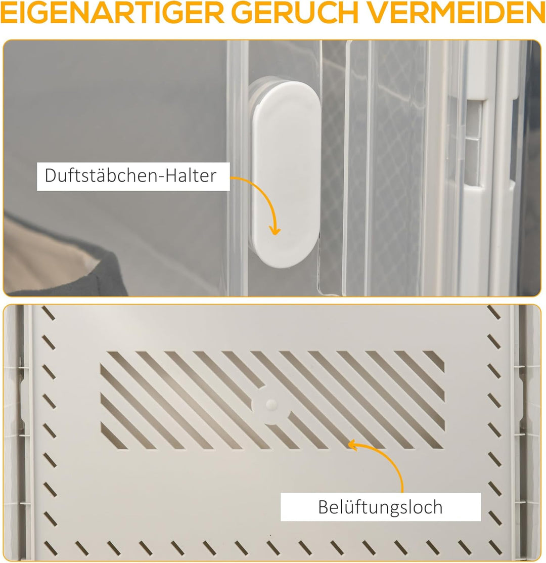 HOMCOM Schuhboxen 18er Set Schuhkarton stapelbar Schuhorganizer Schuhaufbewahrung Aufbewahrungsboxen